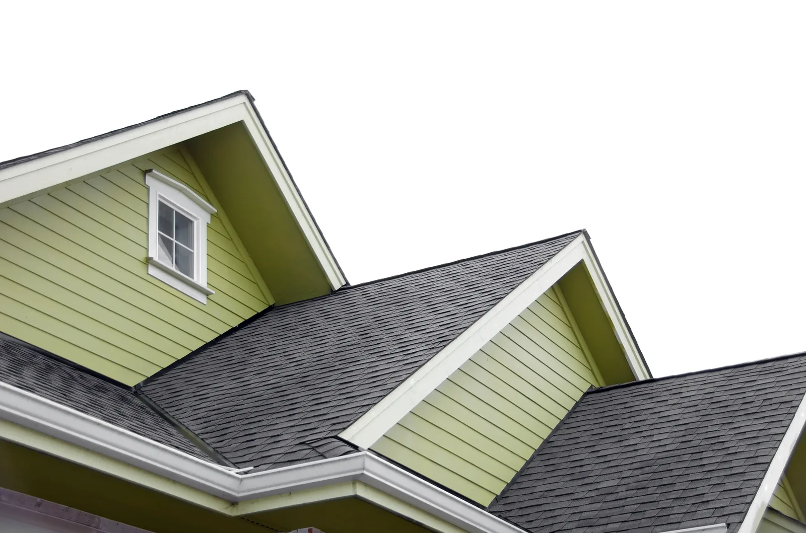 Asphalt shingle roof and dormer windows on a Boston home